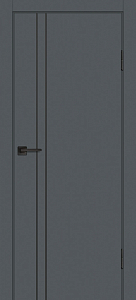 Товар Межкомнатная дверь P-20 AL черный молдинг Графит матовый