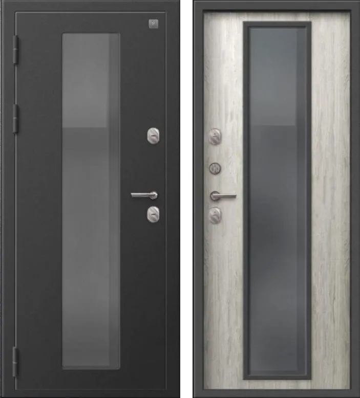 Фото Дверь Термо-1000 Пепельный муар - Полярный дуб DIS007369